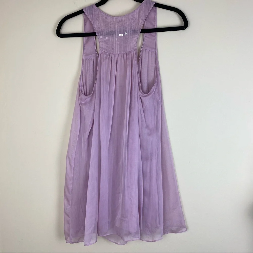 Victoria Secret Pink Sheer Lined Sequined Sleepwear Tank top Large - Picture 2 of 5